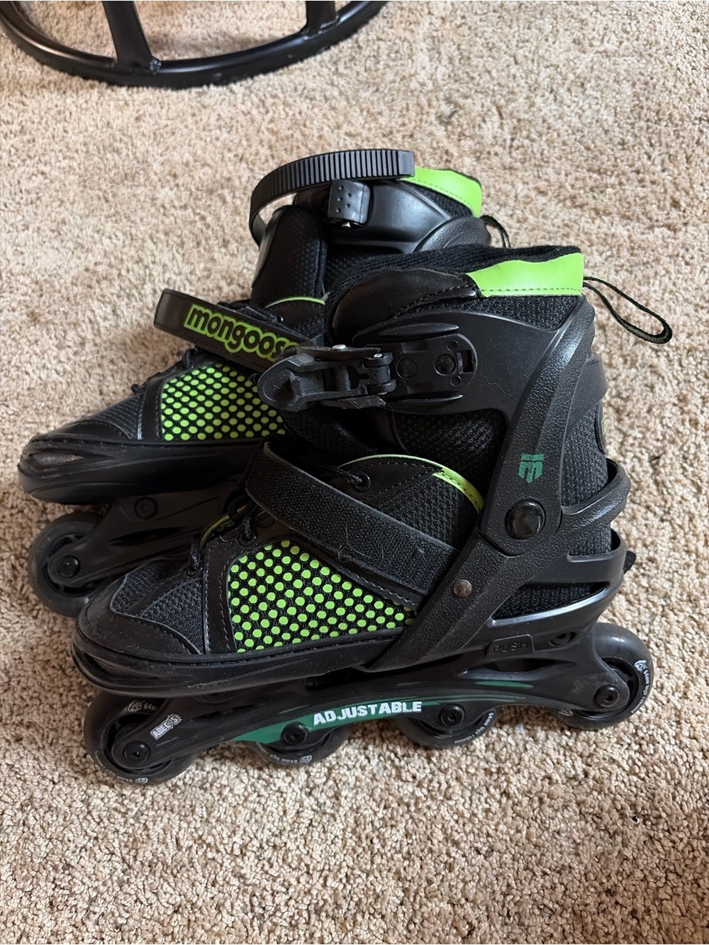 Kids Adjustable Inline Skates - Black & Lime